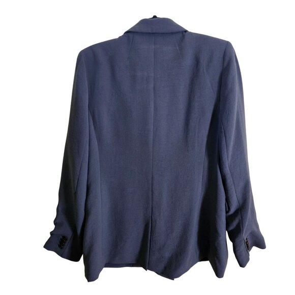 Madewell Rosedale Blazer Crepe Nighttime Blue Double Breasted 2023 Size 8 - Picture 3 of 11